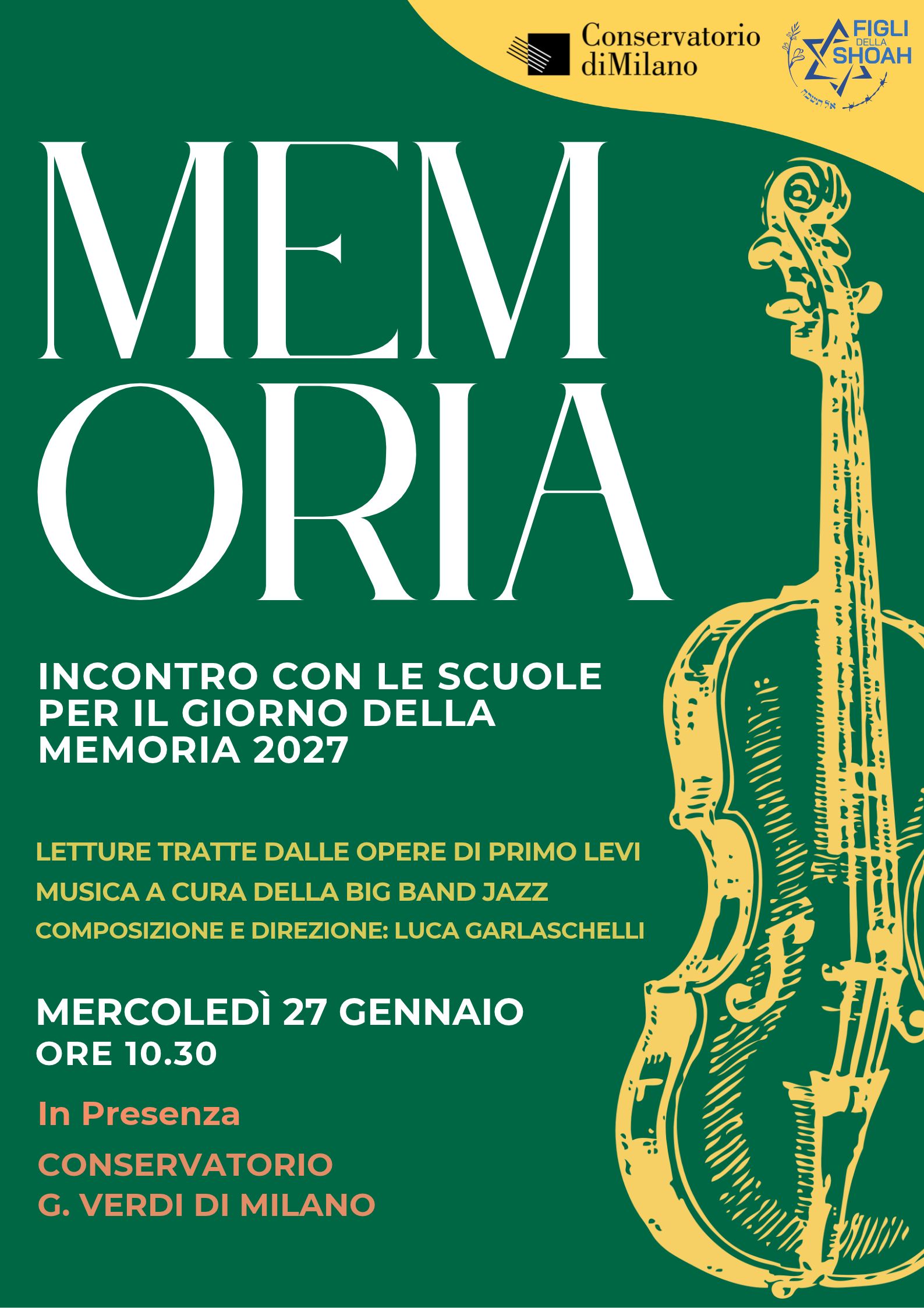 Giorno della Memoria 2027 - Incontro per le scuole